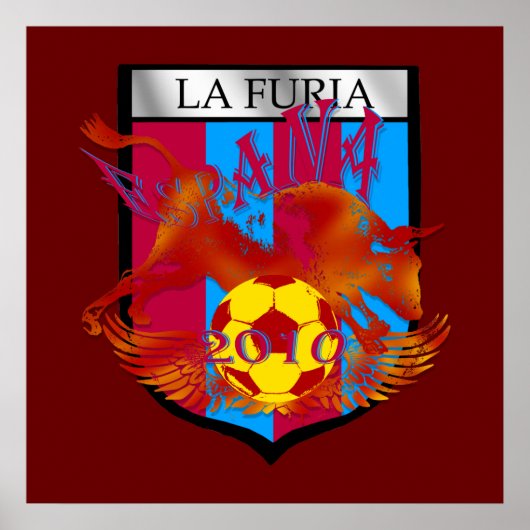 La furia futbol fans voetbalgeschenken poster (Voorkant)