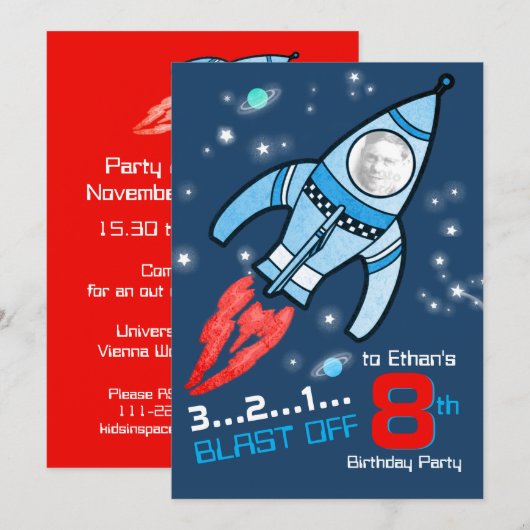 la fusée d'espace badine la 8ème invitation de (Devant / Derrière)