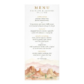 La gamme de mariage du désert aquarelle - Menu (Devant)