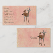 La GAZELLE et le HIBOU ROUGISSENT carte de visite (Devant / Derrière)