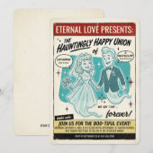 La Gazette Fantomatique de Mariage Invitation (Devant / Derrière)