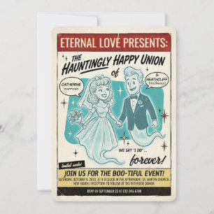 La Gazette Fantomatique de Mariage Invitation