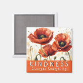 La gentillesse change tout Poppies Magnet (Recto/Verso)