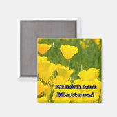 La gentillesse compte ! aimant Kind Poppy Flower (Recto/Verso)