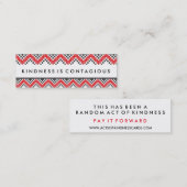 La gentillesse est carte contagieuse de défi (Devant / Derrière)