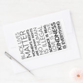 La gentillesse est tout BW Stickers Rectangle (Enveloppe)