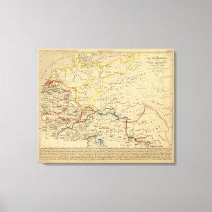 La Germanie a la fin du 5e siecle Canvas Afdruk