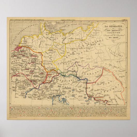 La Germanie a la fin du 5e siecle Poster (Voorkant)