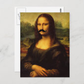 La Gioconda Bearded Lady Briefkaart (Voorkant / Achterkant)