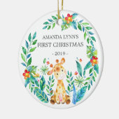 La girafe de la jungle 1er ornement de Noël (Gauche)