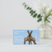 La girafe jumelle des cartes de visite (Debout devant)