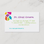 La girafe mignonne de carte de visite dentaire (Dos)