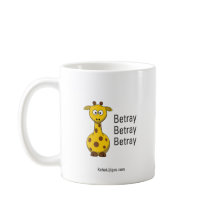 La girafe trahissent la tasse