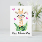 La Giraffe Et La Carte Valentine Papillon (Debout devant)
