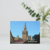 La Giralda de Séville, carte postale voyage (Debout devant)