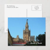 La Giralda de Séville, carte postale voyage (Devant / Derrière)