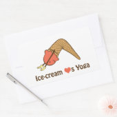 La glace aime des autocollants de yoga (Enveloppe)