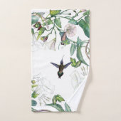 La gloire de matin d'oiseaux de colibri fleurit (Serviette à main)
