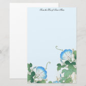 La gloire de matin japonais fleurit la papeterie (Devant / Derrière)