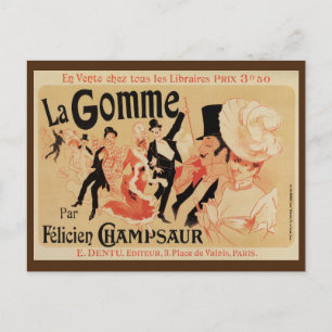 La Gomme door Champsaur  belle epoque en jul Briefkaart