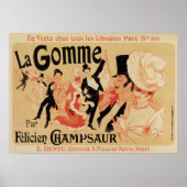 La Gomme door Champsaur  belle epoque en jul Poster (Voorkant)