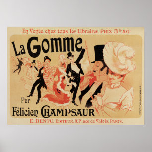 La Gomme door Champsaur  belle epoque en jul Poster
