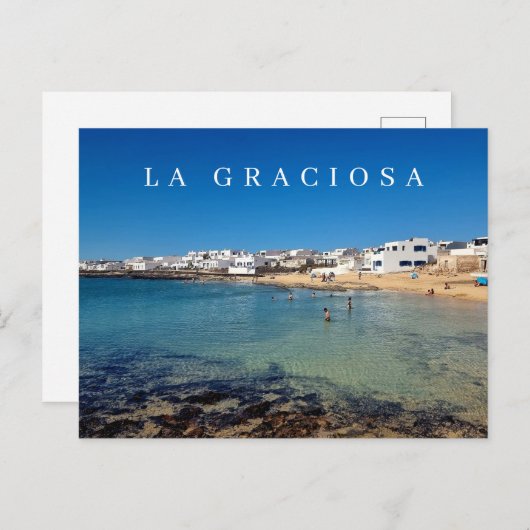 La Graciosa Caleta de Sebo vue carte postale (Devant / Derrière)