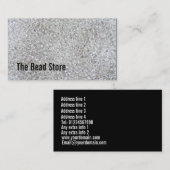 La graine argentée perle des cartes de visite (Devant / Derrière)