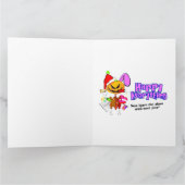 La grande carte de voeux de train bleu de comète (Intérieur)