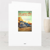 La grande carte de voeux de train bleu de comète (Dos)