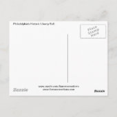 La grande carte postale Bell de Philadelphie (Dos)