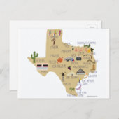 La grande carte postale de l'état du Texas (Devant / Derrière)