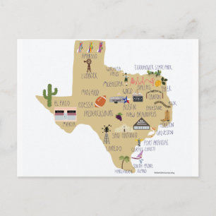 La grande carte postale de l'état du Texas