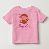 La grande fille de SIS Monkeys le T-shirt mignon (Devant)