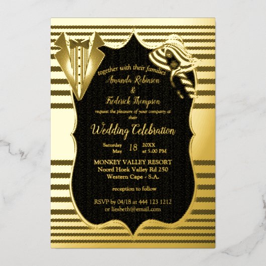 La Grande Inspiration Gatsby Foil Invitation (Recto)