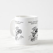 La grande tasse de cadeau de bande dessinée de (Devant gauche)