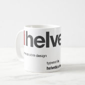 La grande tasse originale de logo de LoveHelvetica (Devant gauche)
