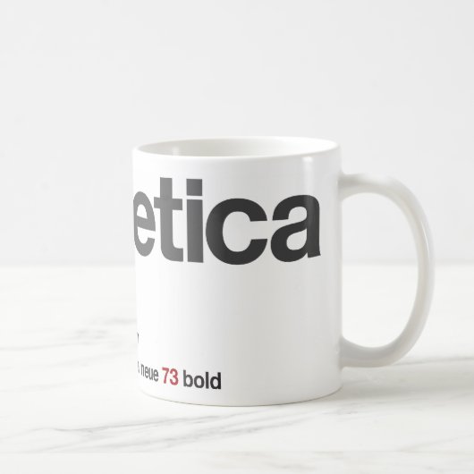 La grande tasse originale de logo de LoveHelvetica (Droite)