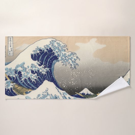 La Grande Vague au large de Kanagawa Hokusai (Serviette de bain)