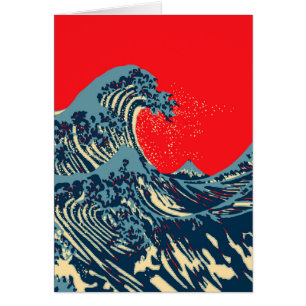 La grande vague de Hokusai dans le style coloré