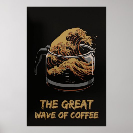 La Grande Vague De Poster De Café (Devant)