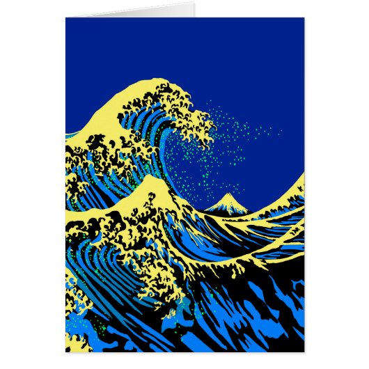 La grande vague Hokusai dans un décor de style pop (Devant)