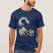 La grande vague par le T-shirt de graphique de (Devant)