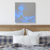La Grande Vague Toile Bleu & Gris (Insitu(Chambre))
