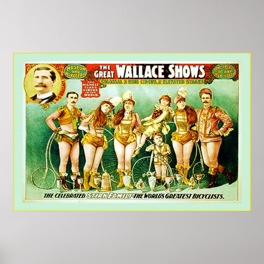 La Grande Wallace Spectacles ~ Poster Vintage Cirq (Devant)