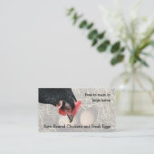 La grange a élevé le carte de visite d'oeufs de (Debout devant)