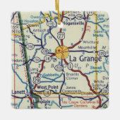 La Grange GA  Map Keramisch Ornament (Voorkant)