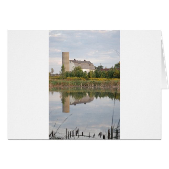 La grange reflétée dans l'eau (Devant horizontal)