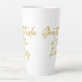 La gratitude est la clé de la haute latte Mug (Devant)