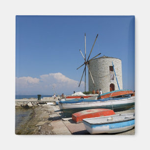 La Grèce, Corfou, vieux moulin à vent, aimant